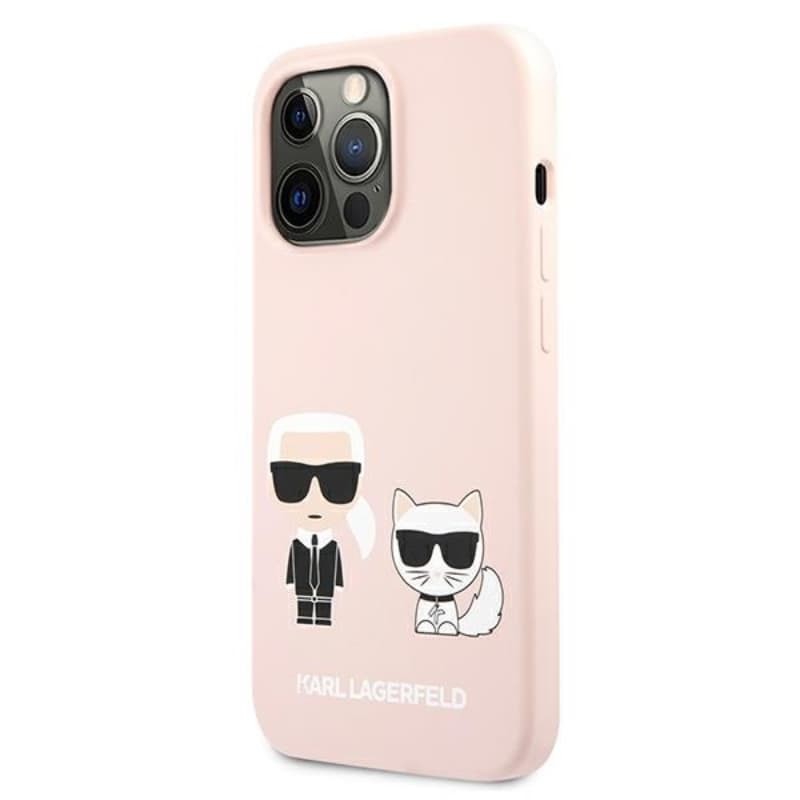 Karl Lagerfeld Silicone Karl & Choupette - Case for iPhone 13 Pro (Pink) 2