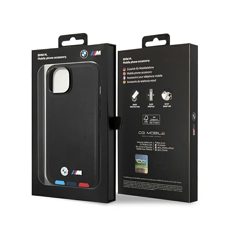 BMW Leather Hot Stamp Tricolor MagSafe - Case for iPhone 14 Plus (Black) 8