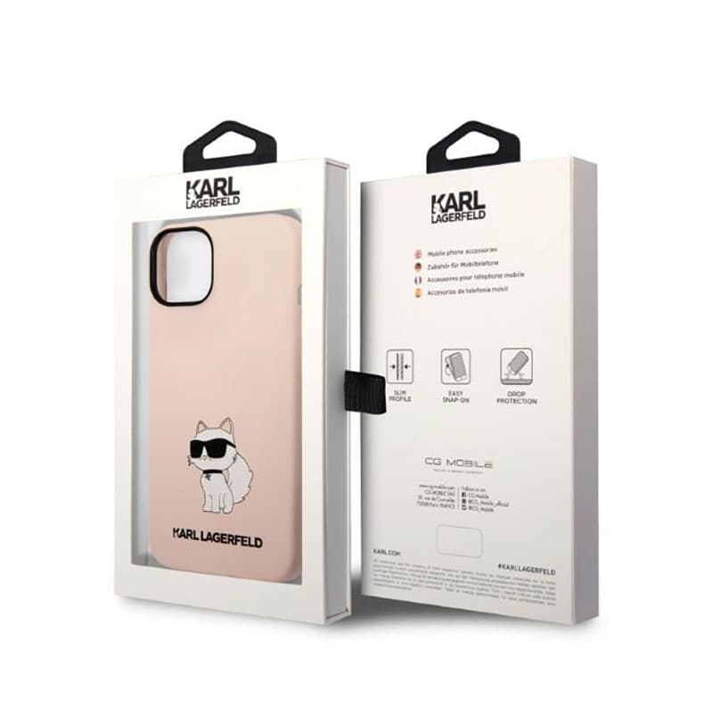 Karl Lagerfeld Silicone NFT Choupette - Case for iPhone 14 Plus (Pink) 8