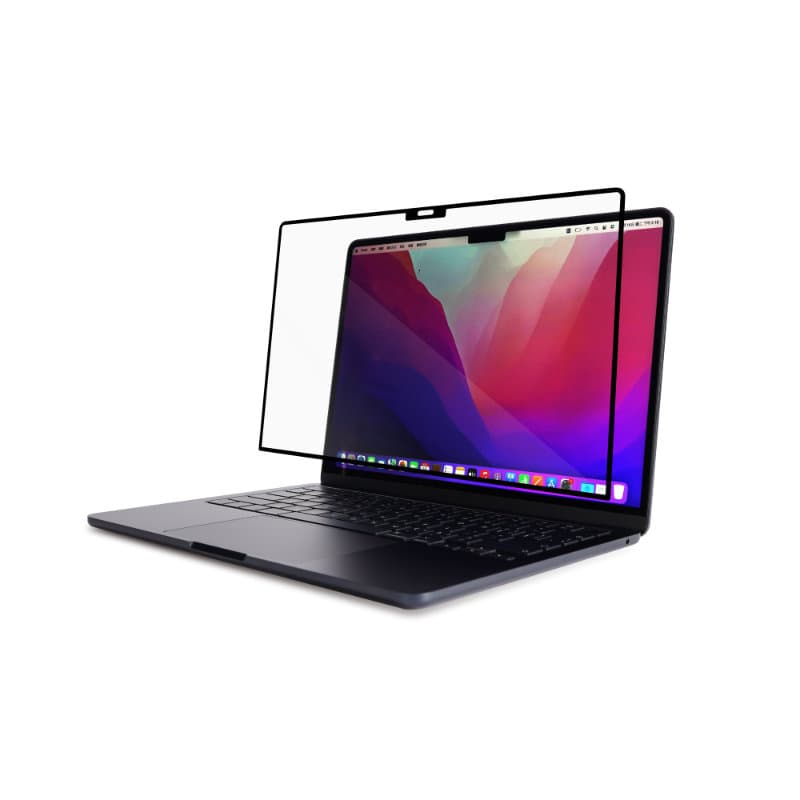Moshi iVisor AG - Matte screen protector for MacBook Air 13,6" M4 (2025) / M3 (2024) / M2 (2022) (Black/Clear/Matte)