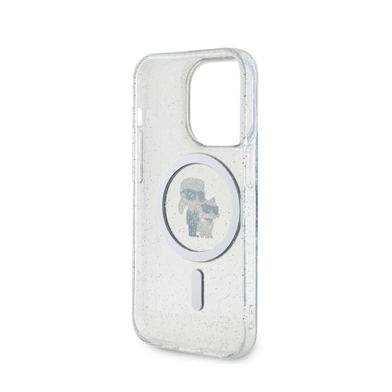 Karl Lagerfeld Karl & Choupette Glitter Magsafe - Case for iPhone 15 Pro (Transparent) 7