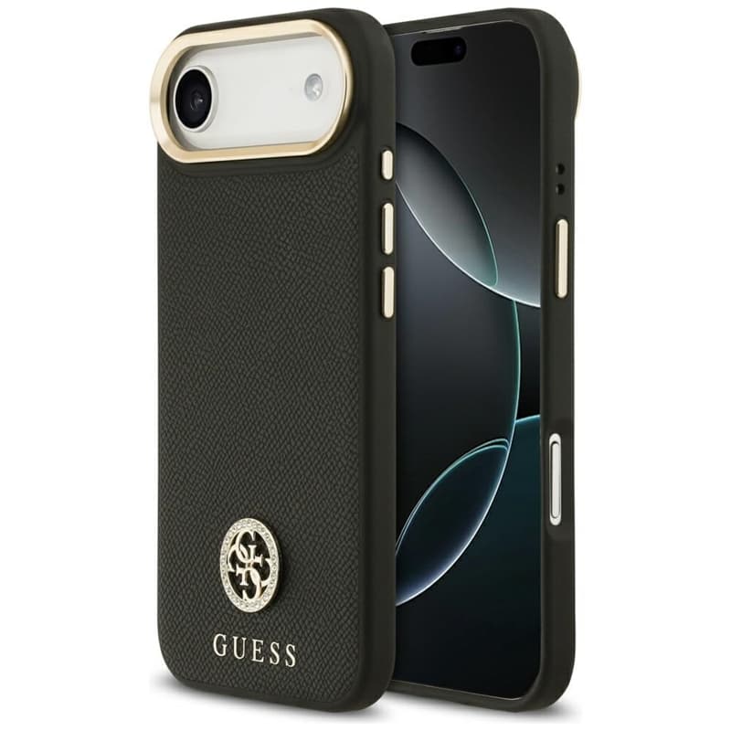 Guess Grained Strass Logo MagSafe - Case iPhone Air (black)