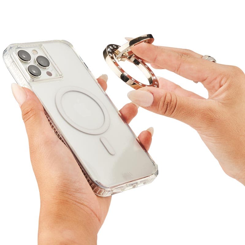 Case-Mate Magnetic Ring Stand - MagSafe finger grip with stand function (Champagne Crystal) 6