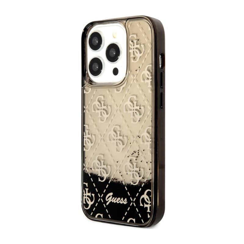 Guess Liquid Glitter Transculent 4G - Case for iPhone 14 Pro (Black) 2