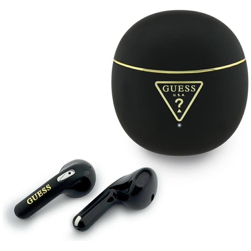 Guess Gold Line Triangle - TWS Bluetooth Headphones + Charging Case (Black) 1