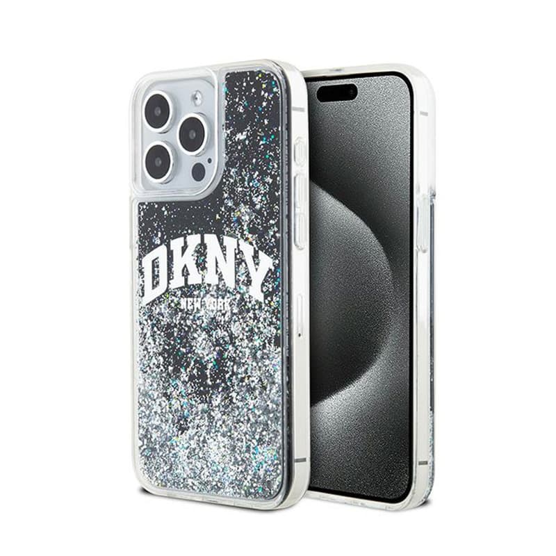 DKNY Liquid Glitter Big Logo - Case for iPhone 15 Pro Max (black) 1