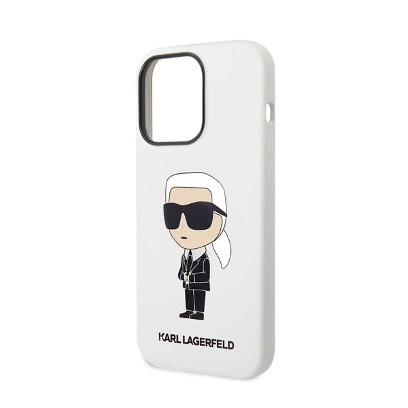 Karl Lagerfeld Silicone NFT Ikonik - Case for iPhone 14 Pro Max (White) 6