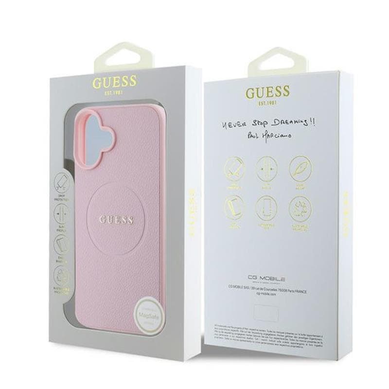 Guess Grained Ring MagSafe - Case iPhone 16 Plus (pink) 8
