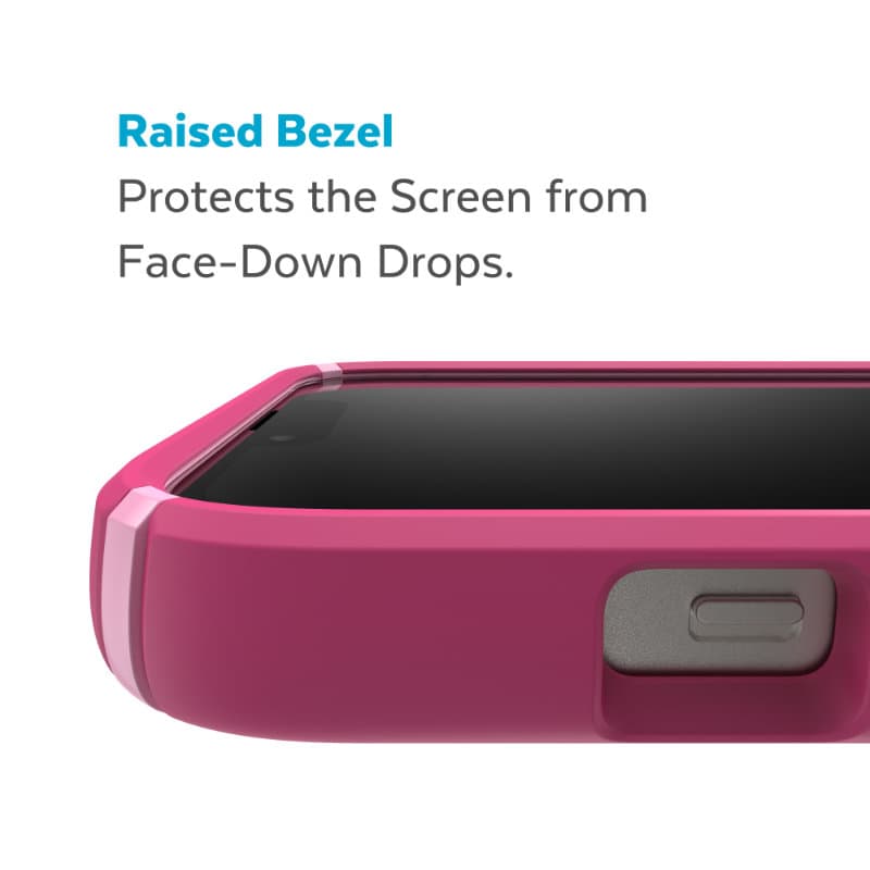 Speck Presidio2 Pro - Antibacterial iPhone 15 Plus / 14 Plus Case (Digitalpink / Blossompink / White) 7