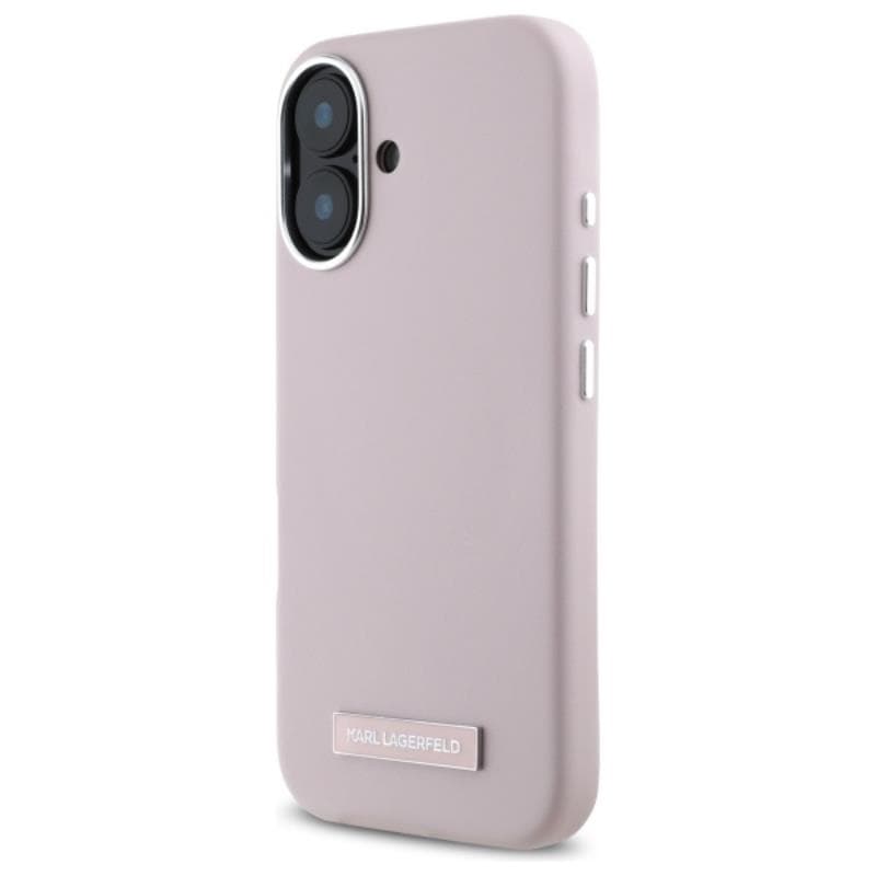 Karl Lagerfeld FW Metal Plate MagSafe - Case for iPhone 16 (pink) 2