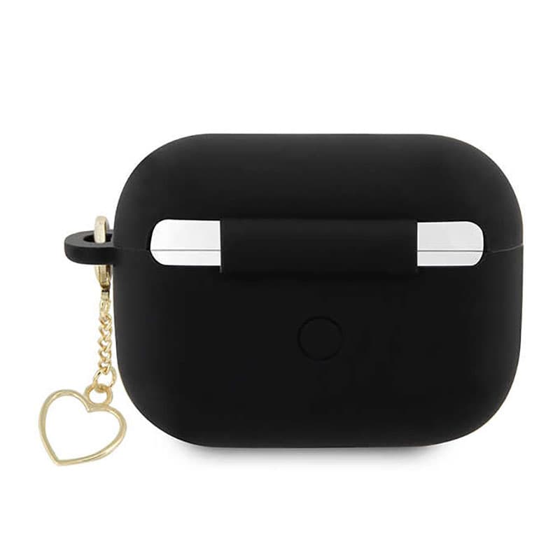 Guess Silicone Heart Charm - Case for Apple AirPods Pro 2 (Black) 2