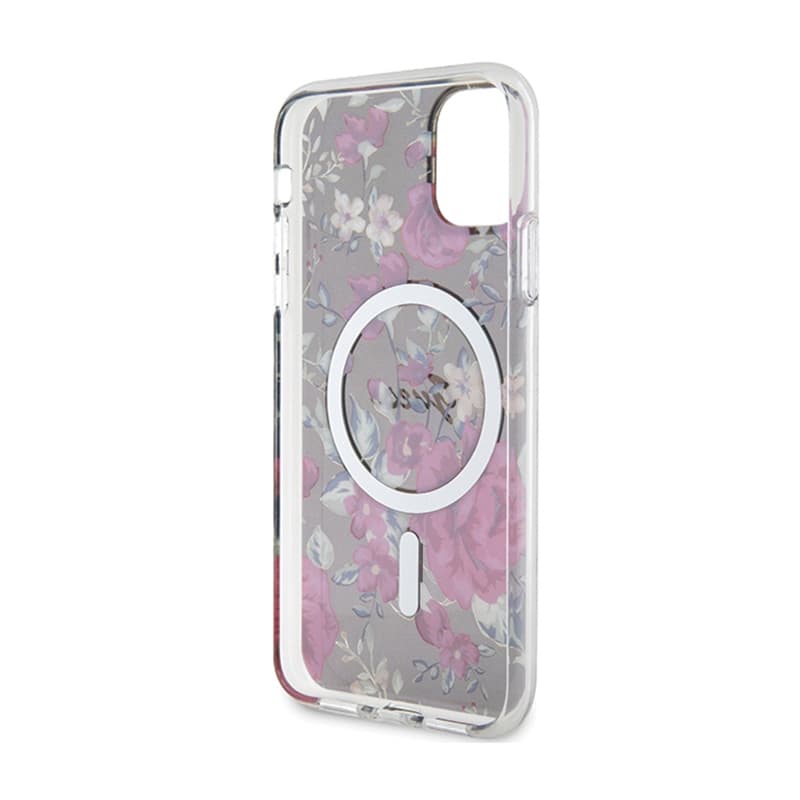 Guess Flower MagSafe - Case for iPhone 11 (Green) 7
