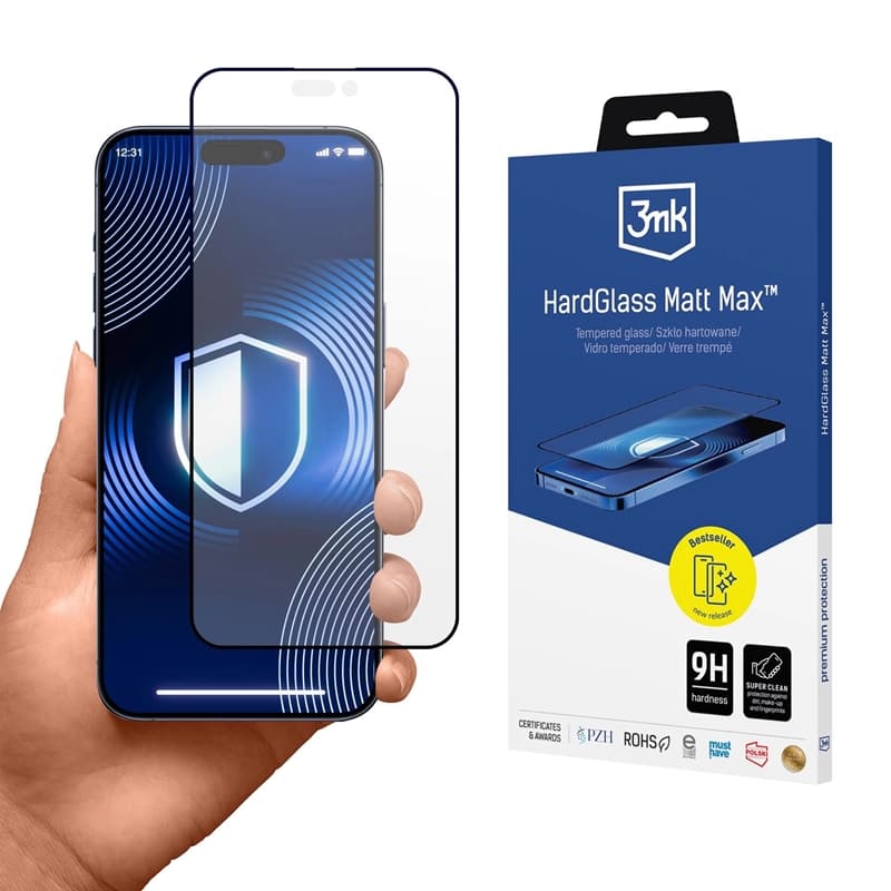 3mk HardGlass Matt Max - Matte Tempered Glass for iPhone 17 Pro Max