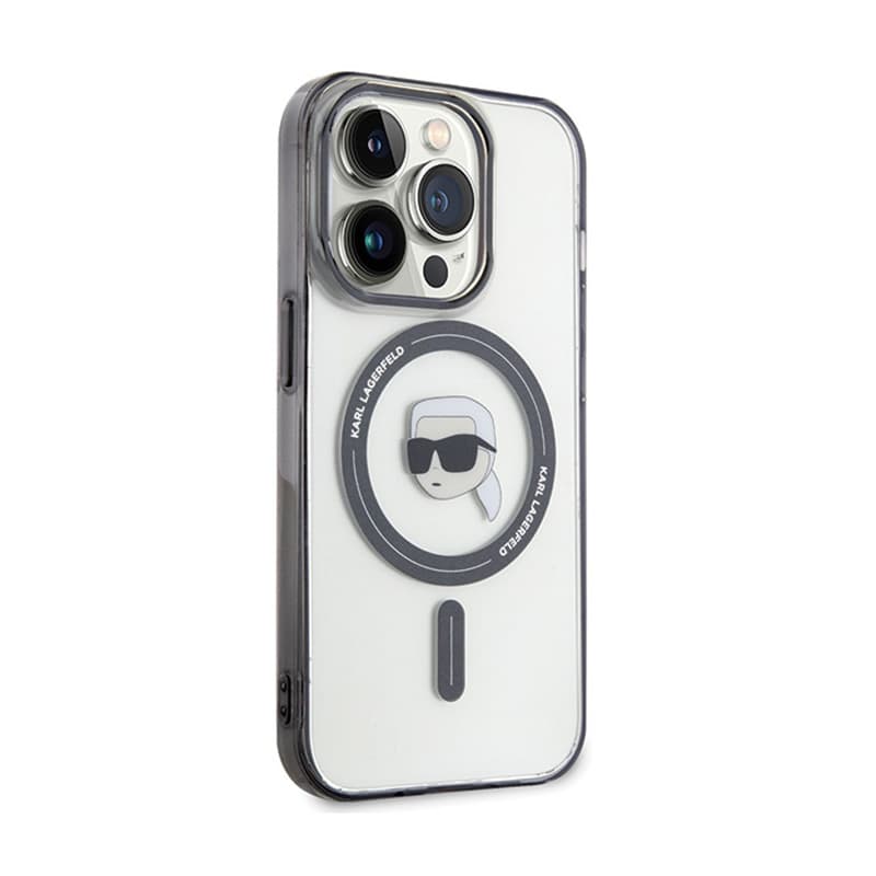 Karl Lagerfeld IML Karl Head MagSafe - iPhone 15 Pro Max Case (Transparent) 4