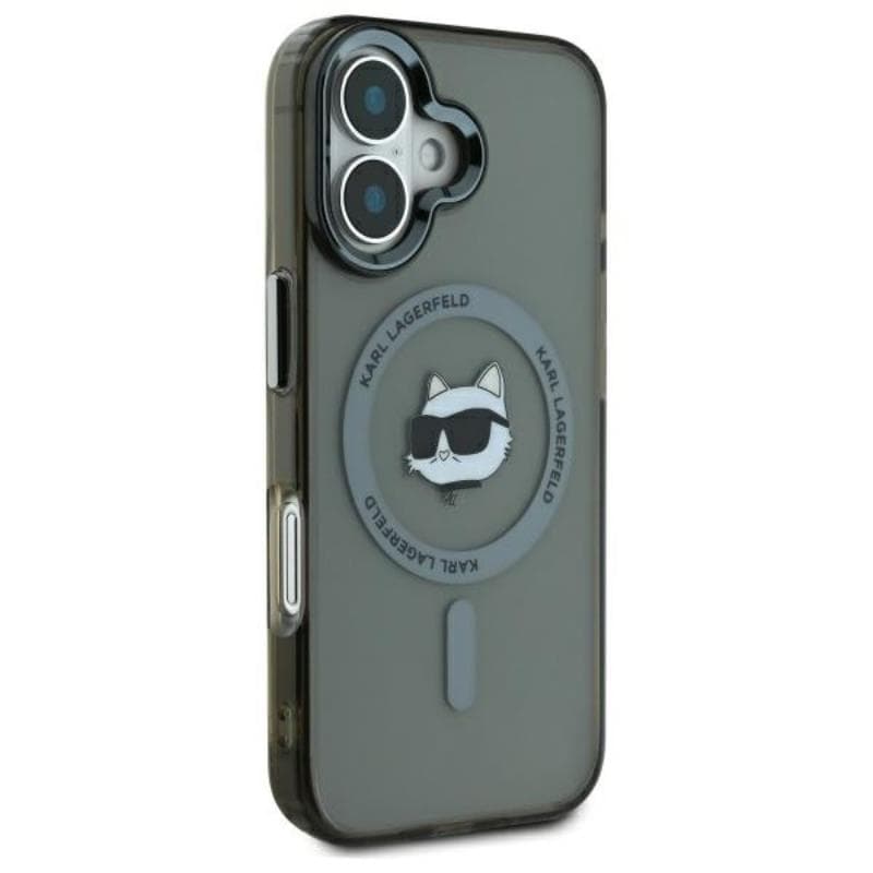 Karl Lagerfeld IML Metal Choupette Head MagSafe - Case for iPhone 16 (black) 4