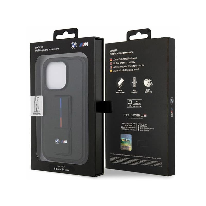 BMW Grip Stand Hot Stamp - Case for iPhone 14 Pro (Black) 8