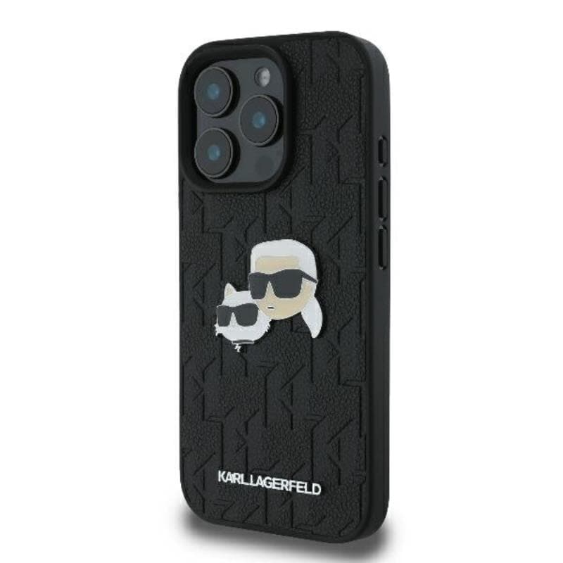 Karl Lagerfeld Monogram Karl & Choupette Head Pin - Case for iPhone 16 Pro (black) 2