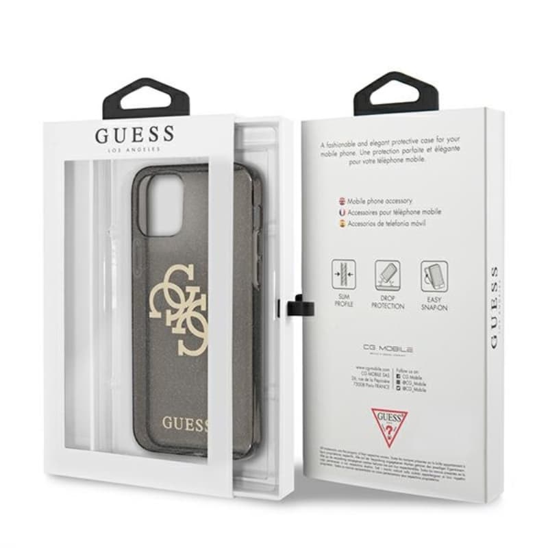 Guess Glitter 4G Big Logo - Case for iPhone 12 Pro Max (Black) 8