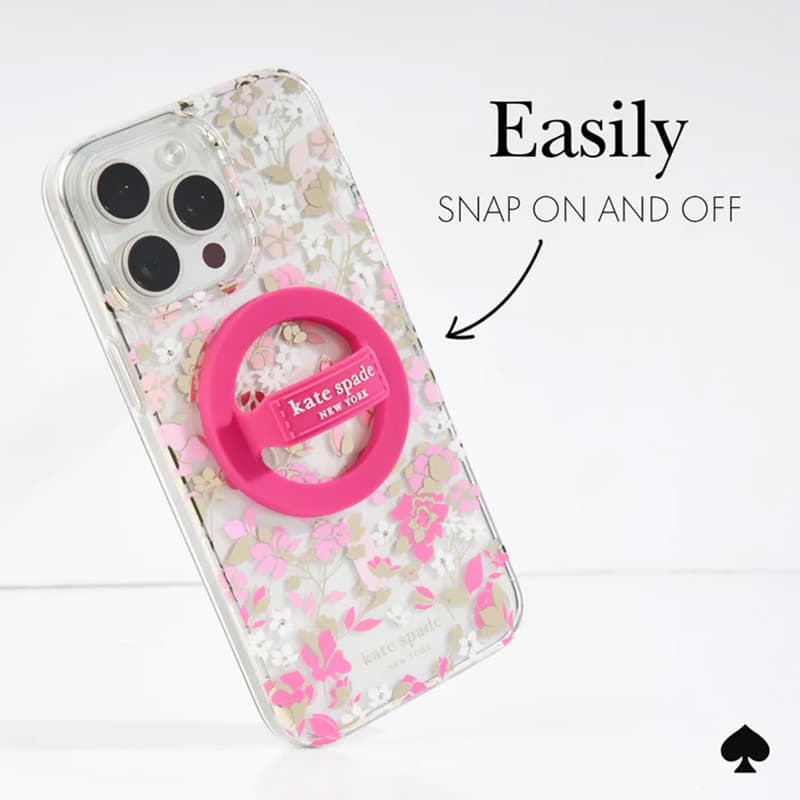 Kate Spade New York Magnetic Loop Grip - MagSafe finger holder (Pom Pom Pink) 7