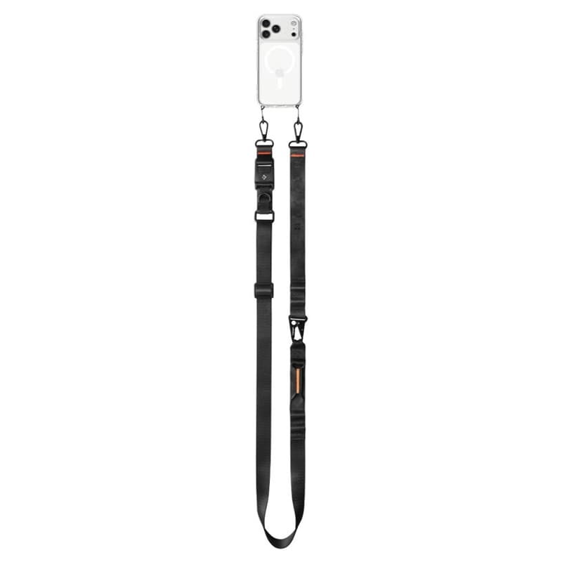 Spigen DA30M Lanyard Strap Crossbody - Universal Phone Strap / Lanyard (Black) 2