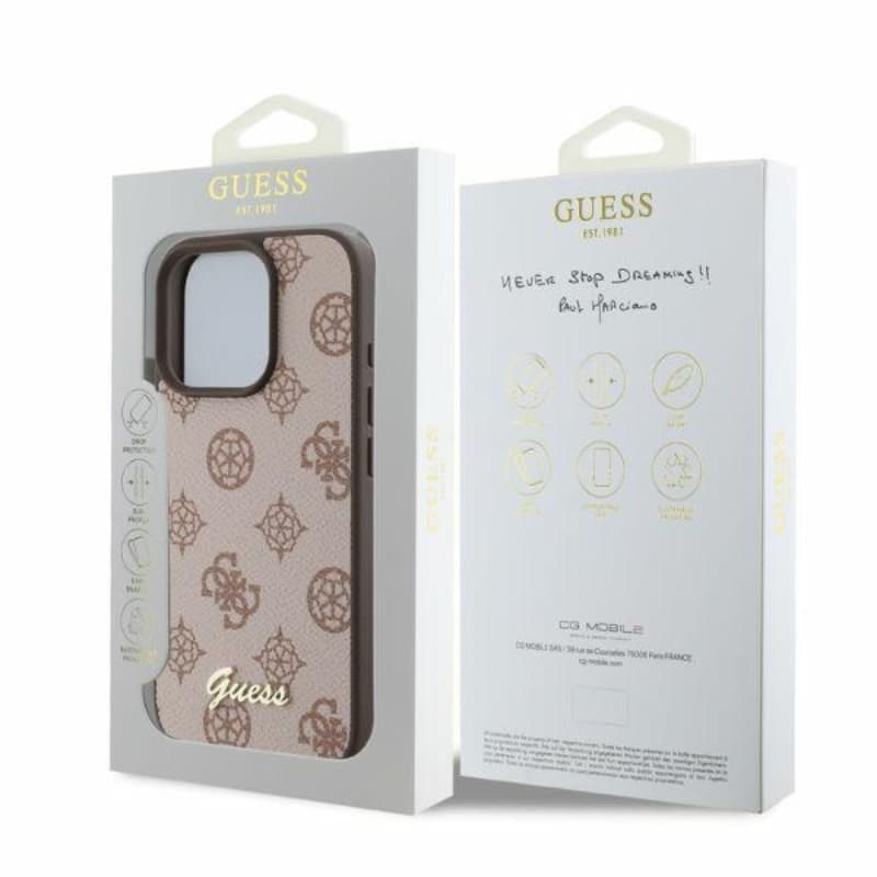 Guess Peony Script MagSafe - Case for iPhone 16 Pro (brown) 4