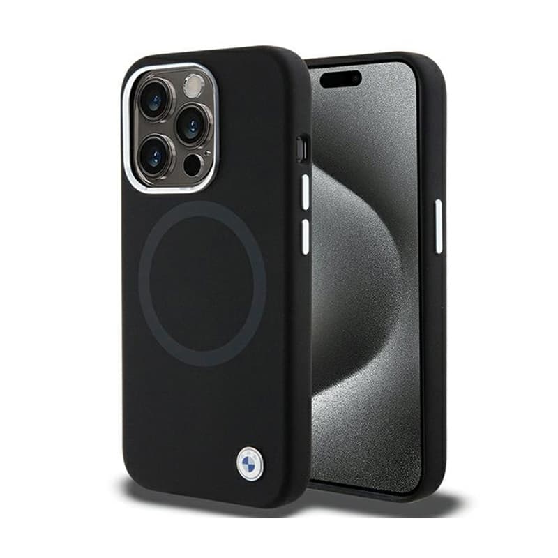 BMW Signature Liquid Silicone MagSafe - Case for iPhone 15 Pro (Black) 1