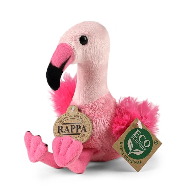 Rappa - Plush realistic flamingo stuffed animal 15 cm Eco-Friendly 1