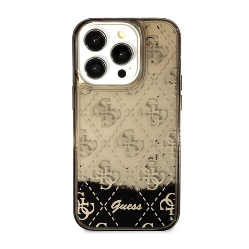 Guess Liquid Glitter Transculent 4G - Case for iPhone 14 Pro (Black) 3