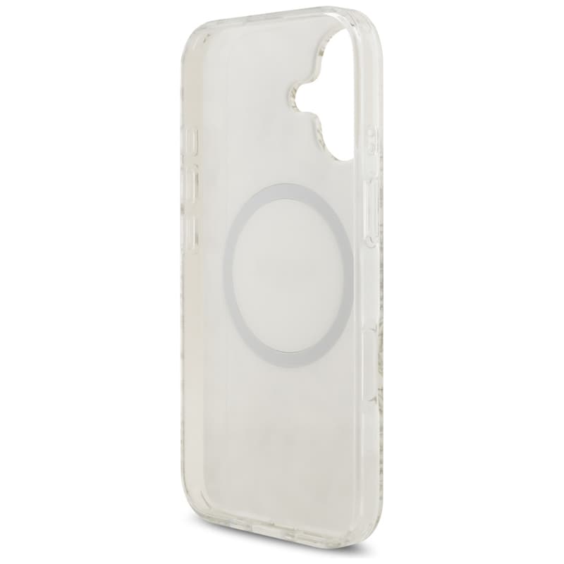 Guess IML Flowers Electro Pearl Strap MagSafe - Case iPhone 17 (white) 7