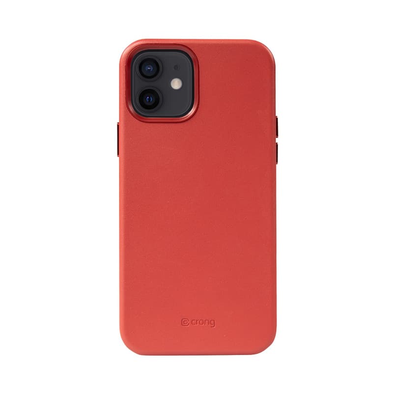 Crong Essential Cover Magnetic - iPhone 12 / iPhone 12 Pro MagSafe Leather Case (Red) 8
