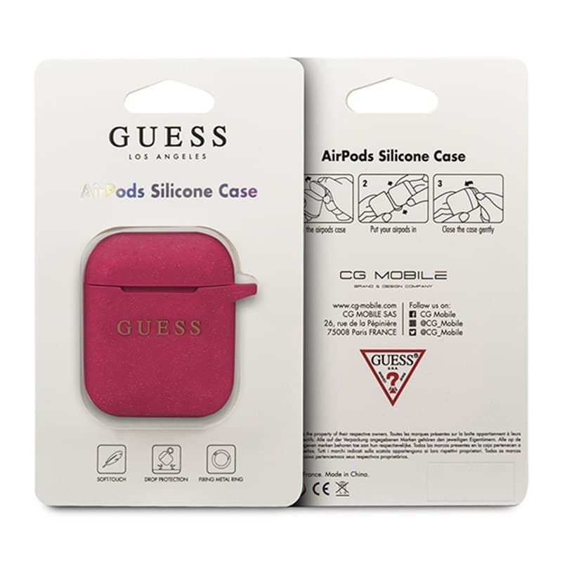 Guess Silicone Case - Case AirPods (Fuchsia) 2