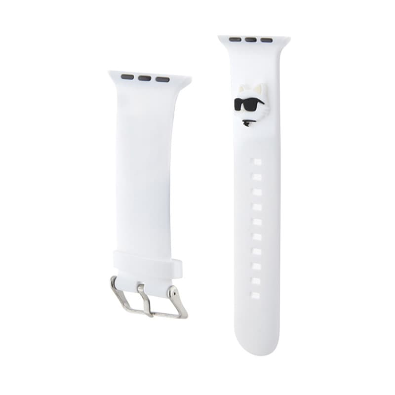Karl Lagerfeld 3D Rubber Choupette Head NFT - Strap for Apple Watch 42/44/45/49 mm (white) 3