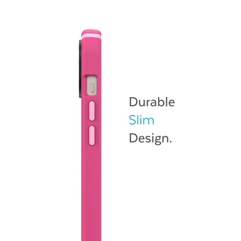 Speck Presidio2 Pro - Antibacterial iPhone 15 Plus / 14 Plus Case (Digitalpink / Blossompink / White) 8