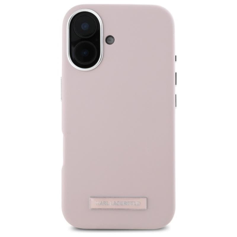 Karl Lagerfeld FW Metal Plate MagSafe - Case for iPhone 16 (pink) 3