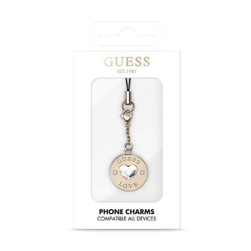 Guess Phone Strap Heart Diamond Charm with Rhinestones - Phone pendant 2