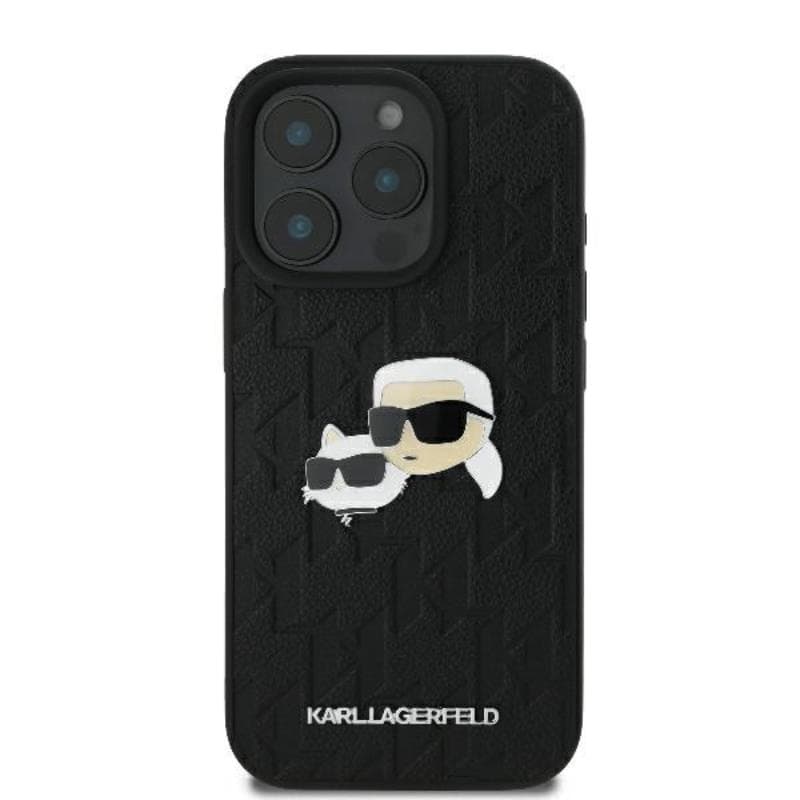 Karl Lagerfeld Monogram Karl & Choupette Head Pin - Case for iPhone 16 Pro (black) 3