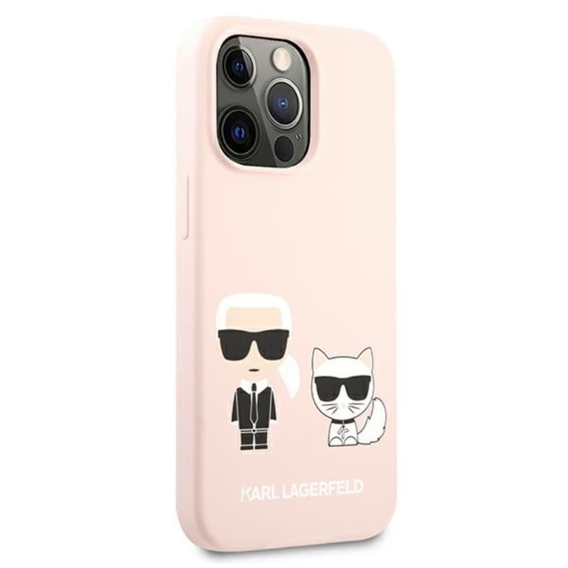 Karl Lagerfeld Silicone Karl & Choupette - Case for iPhone 13 Pro (Pink) 4