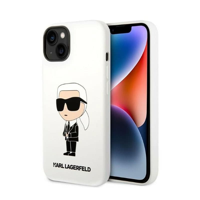 Karl Lagerfeld Silicone NFT Ikonik - Case for iPhone 14 Plus (White) 1
