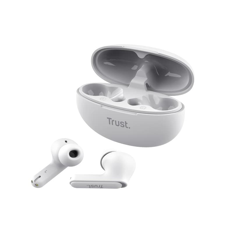 Trust Yavi - Wireless In-Ear Bluetooth TWS Earbuds with Charging Case & ENC (White) 3