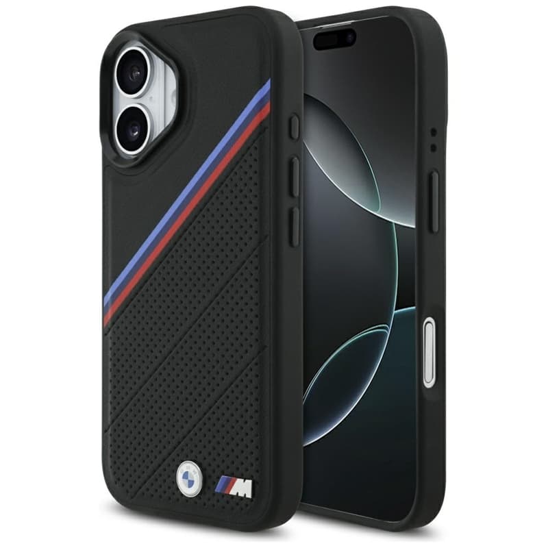 BMW M Tricolor Metal Logo MagSafe - iPhone 17 Case (Black)
