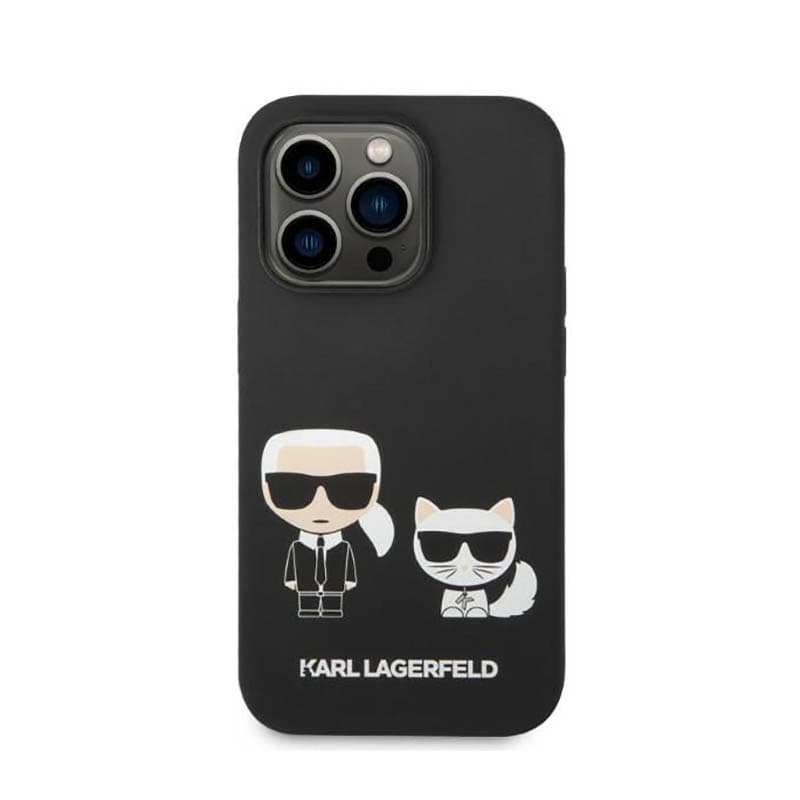 Karl Lagerfeld Liquid Silicone Karl & Choupette MagSafe - Case for iPhone 14 Pro (Black) 3