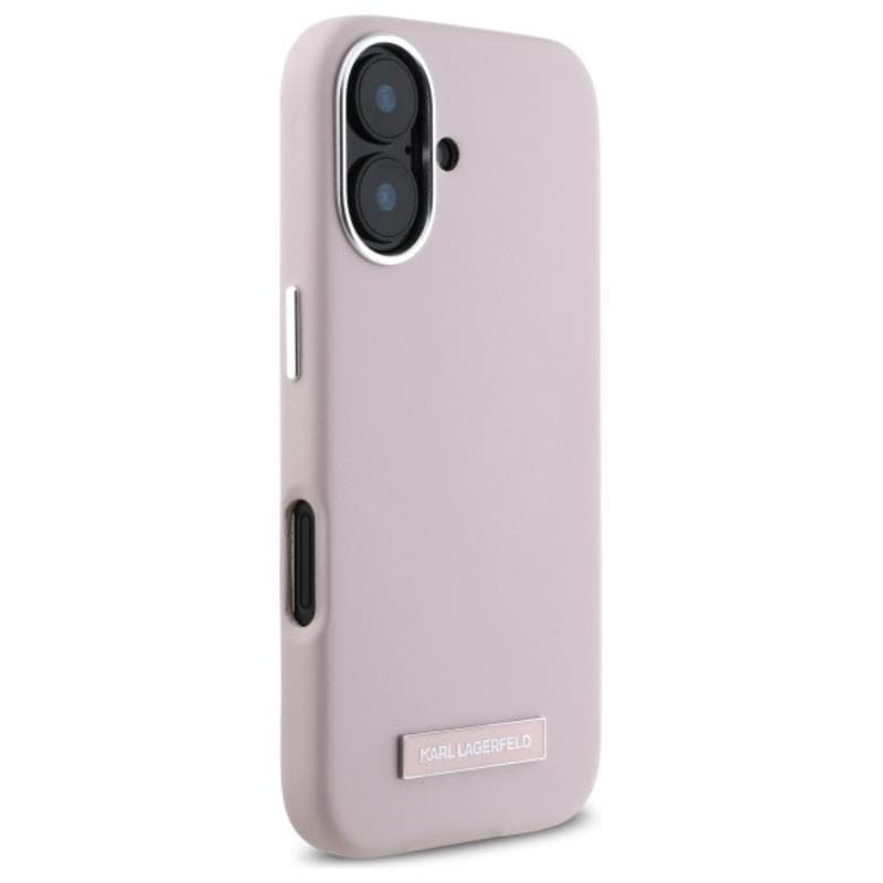 Karl Lagerfeld FW Metal Plate MagSafe - Case for iPhone 16 (pink) 4
