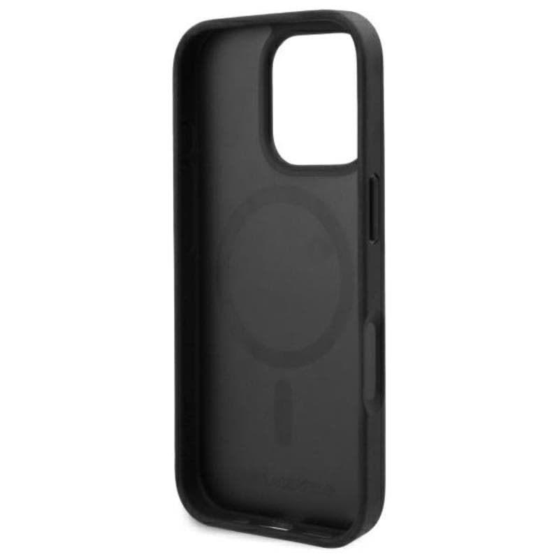 Karl Lagerfeld Leather Monogram Metal Logo MagSafe - Case for iPhone 16 Pro (black) 7