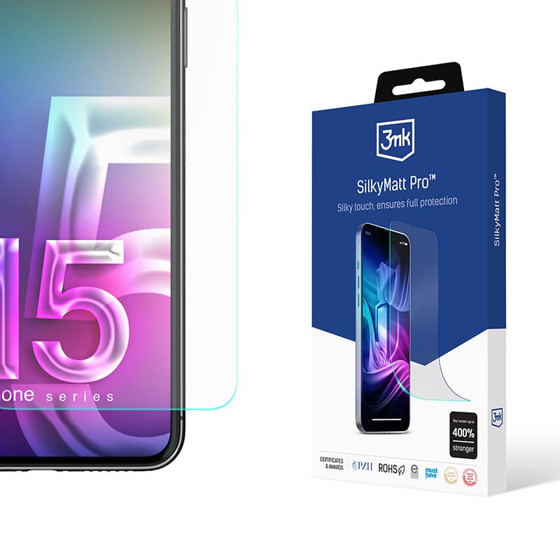 3mk Silky Matt Pro - Matte protective film for iPhone 15 1