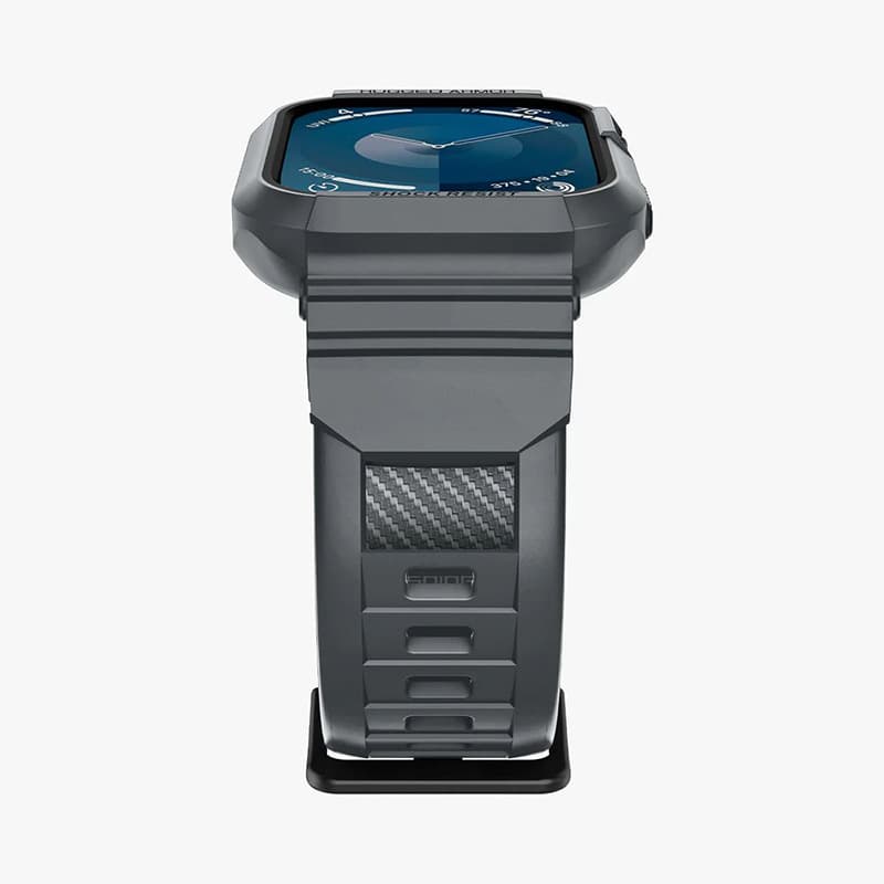 Spigen Rugged Armor Pro - Strap with case for Apple Watch 4/5/6/7/8/9/SE 44/45 mm (Dark Grey) 3