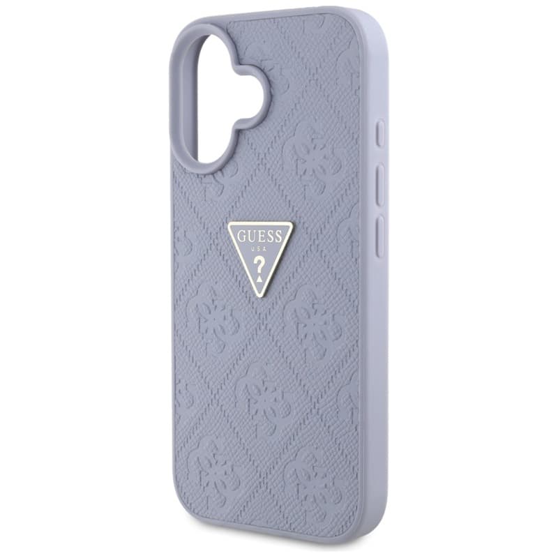 Guess Hot Stamp 4G Pattern Triangle Metal Logo - Case for iPhone 16 (purple) 6