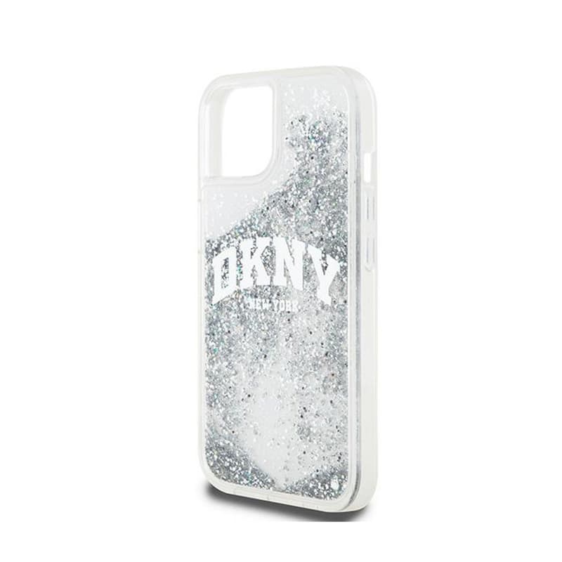 DKNY Liquid Glitter Big Logo - Case for iPhone 15 / 14 / 13 (white) 6