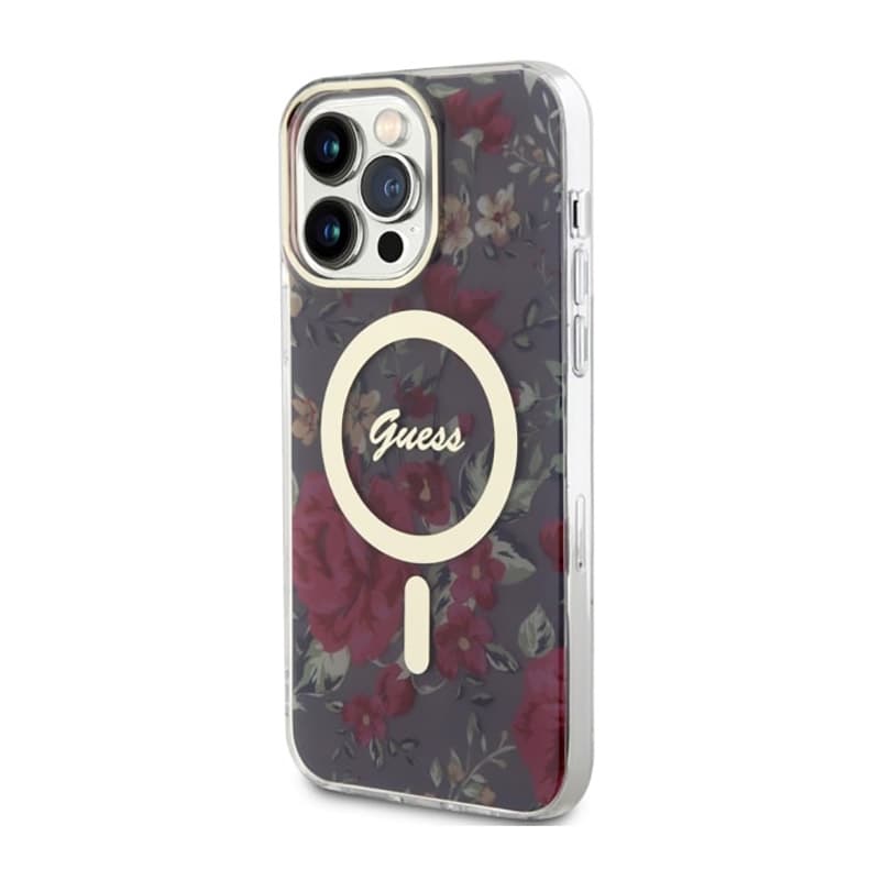 Guess Flower MagSafe - Case for iPhone 14 Pro Max (Green) 2