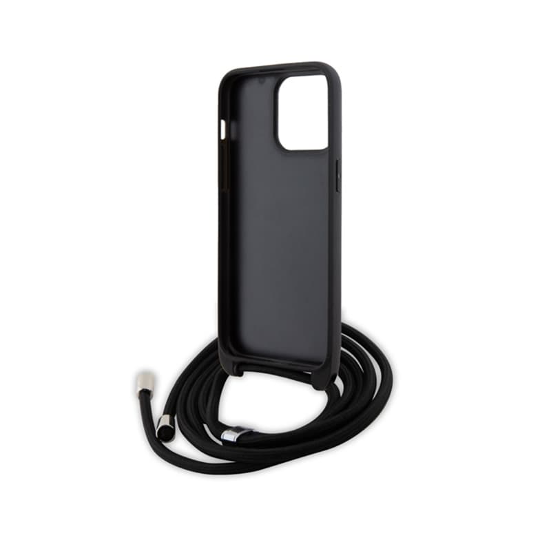 Karl Lagerfeld Crossbody Saffiano Metal Pin Karl & Choupette - Case for iPhone 15 Pro Max (Black) 6