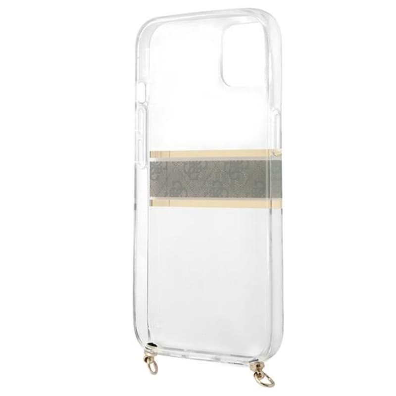 Guess 4G Gold Stripe Crossbody - Case for iPhone 13 mini 7